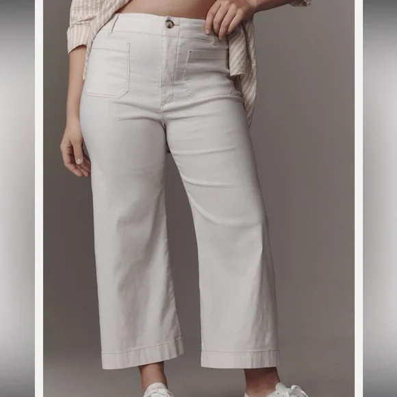 The Collette Crop Wide Leg Pants: Contrast Stitch Edition - Picture 2 of 9